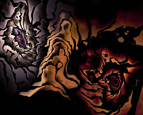 Unique Wall Art featuring the digital art Different Points Of View by Vic Eberly