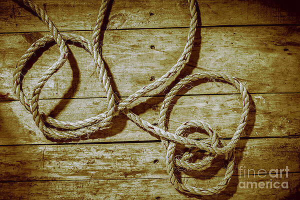 Rustic Photograph - Dispatched Ropes And Voyages by Jorgo Photography