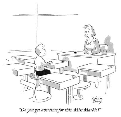 Youth Drawing - Do You Get Overtime For This by Chon Day