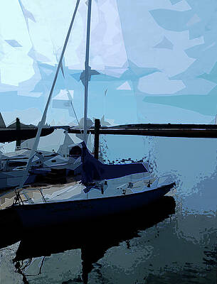 Wall Art featuring the digital art Dockside No. 2 by Gina Harrison