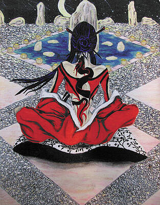 Wall Art featuring the painting Dreaming The World by Megan Thompson