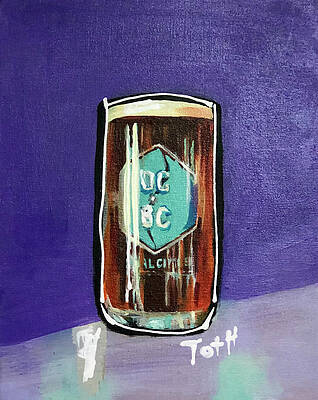 Bar Wall Art featuring the painting Dual Citizen by Laura Toth