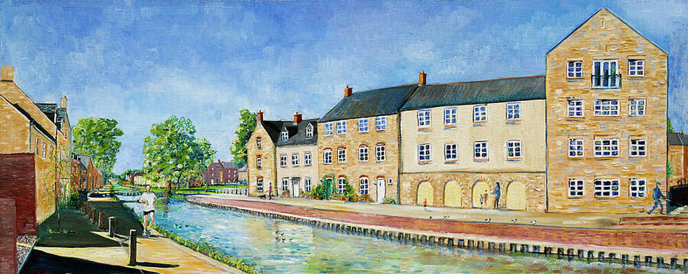 Wall Art featuring the painting Ebley Wharf Walk by Seeables Visual Arts