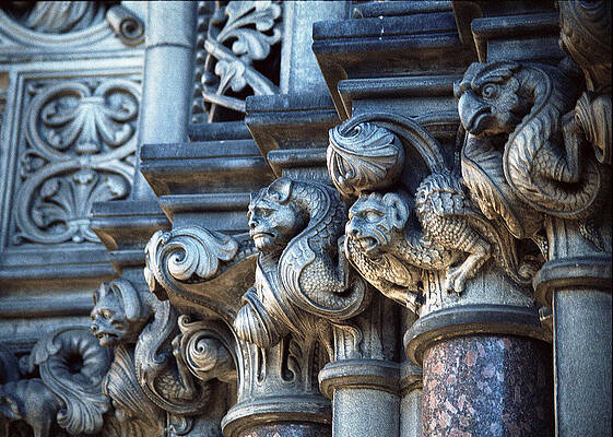 Cathedral Photograph - Edinburgh Gargoyles by Kenneth Campbell