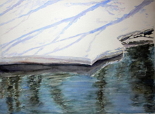 Wall Art featuring the painting Elbow River Thaw 2 by Madeleine Arnett