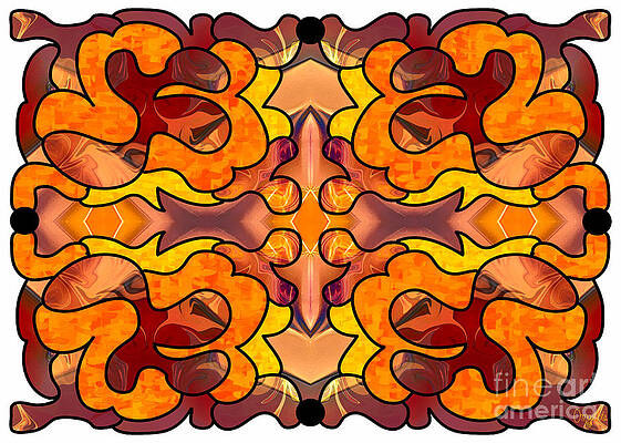Wall Art featuring the digital art Electric Energies Abstract Art By Omashte by Omaste Witkowski