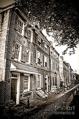 Historic Brick Row Houses Photograph