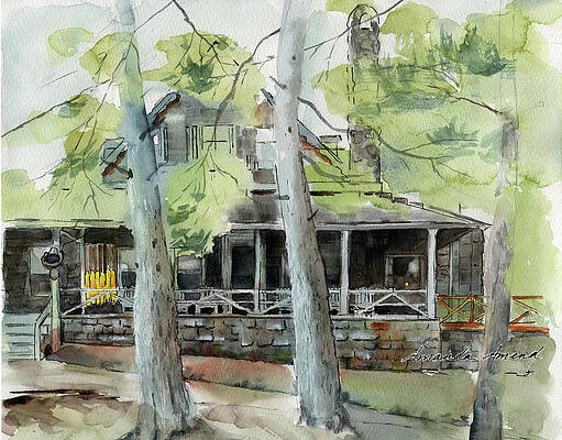 Charming Rustic Cabin in the Woods Wall Art