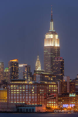 Empire State Building at Night Wall Art