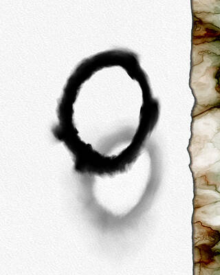 Minimalist Digital Art - Enso 1 by Vic Eberly