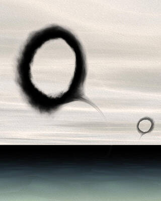 Minimalist Digital Art - Enso 2 by Vic Eberly