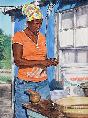 Bahamian Wall Art featuring the pastel Epice by Roshanne Minnis-Eyma