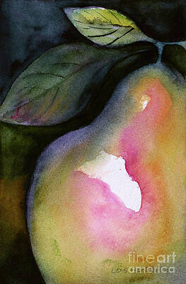 Wall Art featuring the painting Evening Pear by Lois Blasberg