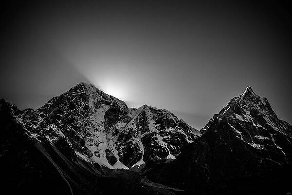 Nature Wall Art featuring the photograph Evening Sunbeams In Pheriche by Owen Weber