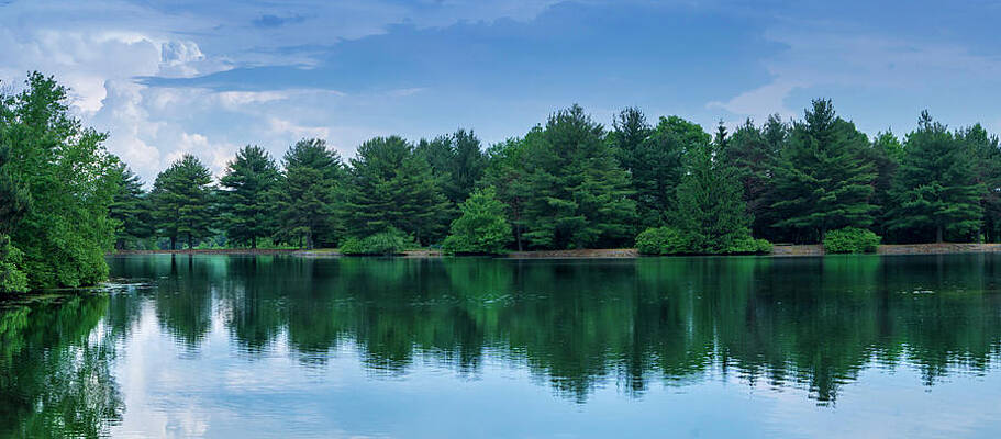 Sky Photograph - Evergreen Lake Reflections by Jason Fink