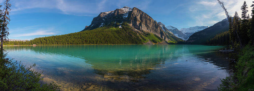 Waterfall Photograph - Fairview Mountain On Lake Louise by Owen Weber