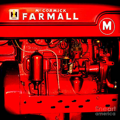 Wall Art featuring the photograph Farmall Engine Detail by Olivier Le Queinec