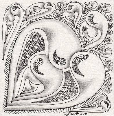 Carer Wall Art featuring the drawing Father Heart by Jan Steinle