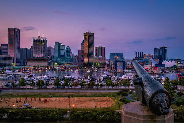 Baltimore Harbor at Dusk Wall Art