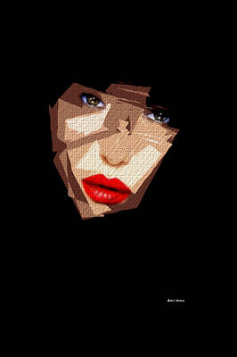 Wall Art featuring the digital art Female Expressions 592 by Rafael Salazar