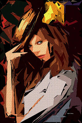 Wall Art featuring the digital art Female Expressions 606 by Rafael Salazar