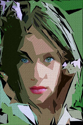 Wall Art featuring the digital art Female Expressions 611 by Rafael Salazar