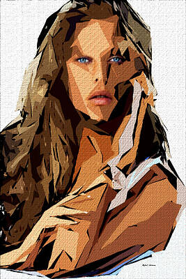 Wall Art featuring the digital art Female Expressions 621 by Rafael Salazar