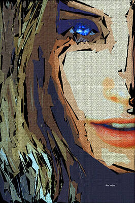 Wall Art featuring the digital art Female Expressions 651 by Rafael Salazar