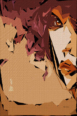 Wall Art featuring the digital art Female Expressions 811 by Rafael Salazar