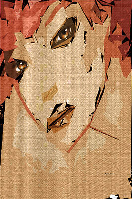 Wall Art featuring the digital art Female Expressions 817 by Rafael Salazar