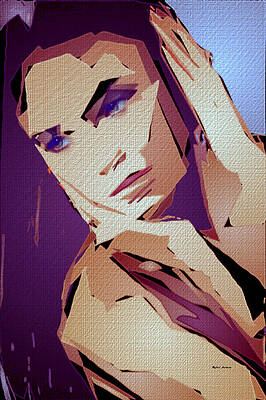 Wall Art featuring the digital art Female Expressions 825 by Rafael Salazar