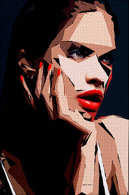 Wall Art featuring the digital art Female Expressions LIV by Rafael Salazar