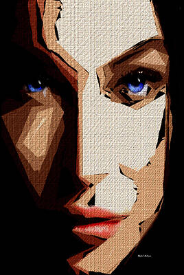 Wall Art featuring the digital art Female Expressions LVI by Rafael Salazar