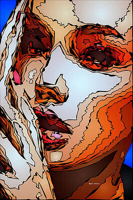Modern Wall Art featuring the digital art Female Expressions VIII by Rafael Salazar