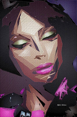 Wall Art featuring the digital art Female Expressions XLI by Rafael Salazar