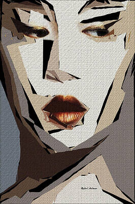 Wall Art featuring the digital art Female Expressions XLII by Rafael Salazar