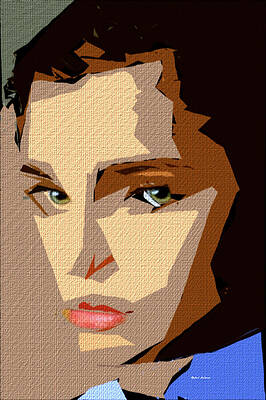 Wall Art featuring the digital art Female Expressions XLVIII by Rafael Salazar