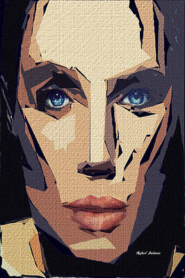 Wall Art featuring the digital art Female Expressions XXXI by Rafael Salazar