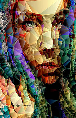 Wall Art featuring the digital art Female Power by Rafael Salazar