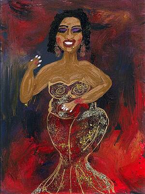 Woman Wall Art featuring the painting Fever by Stacey Torres