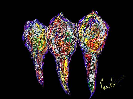 Colorful Wall Art featuring the digital art Finding Pollack by Ianto Thomas