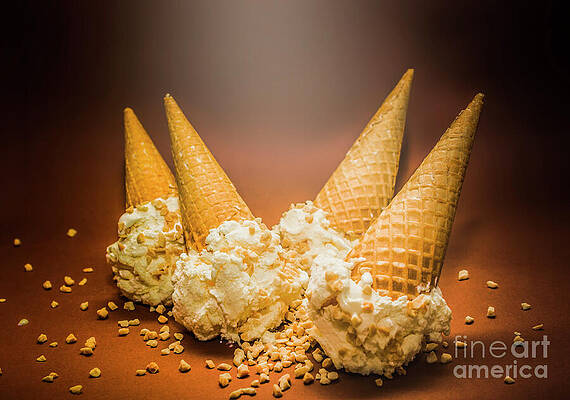 Wall Art featuring the photograph Fine Art Ice Cream Cone Spill by Jorgo Photography