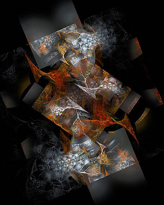 Modern Wall Art featuring the digital art Fishbone Tango by Vic Eberly