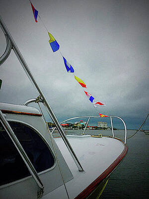 Wall Art featuring the digital art Flags Flying by Gina Harrison