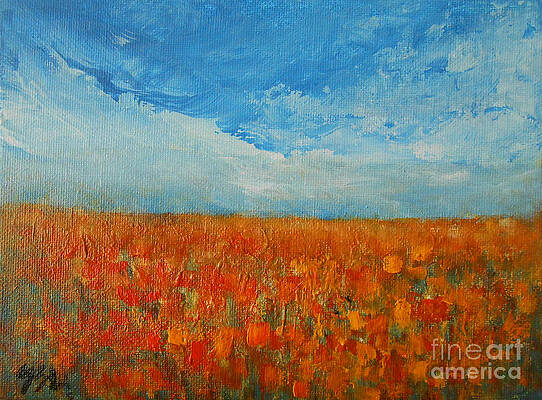 Sky Painting - Flaming Orange by Jane See