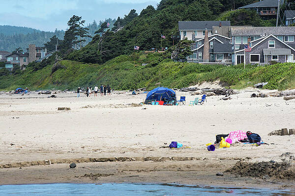 Beach Photograph - Flapping Flags And Polka Dots by Tom Cochran