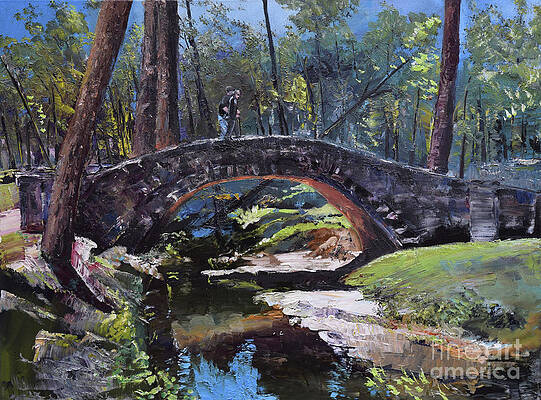 Painting - Flat Rock Park - Two Very Special People-Columbus GA by Jan Dappen