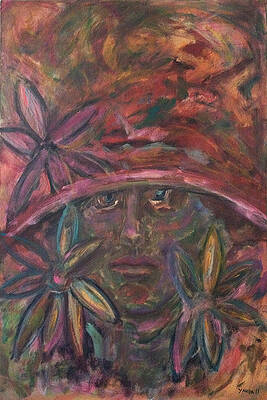 Wall Art featuring the painting Flower Girl by Katt Yanda