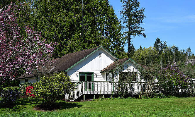 Farm Photograph - Flowering Farm House by Tom Cochran