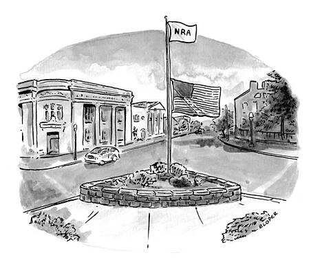 American Flag Wall Art featuring the drawing Flying The Flag At Half Mast by Brendan Loper